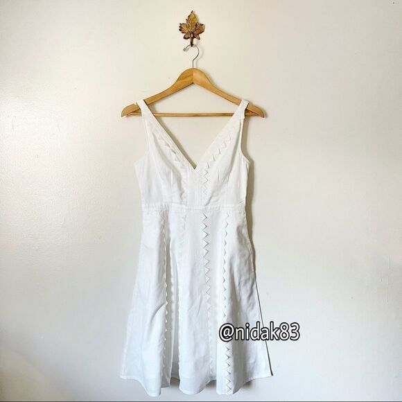 Anthropologie White sleeveless midi dress Size 6 - Picture 1 of 10